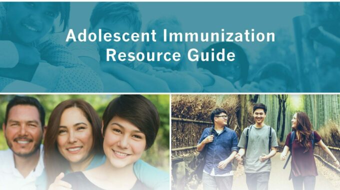 Two images of Three Adolescents. Adolescent Immunization Resource Guide.